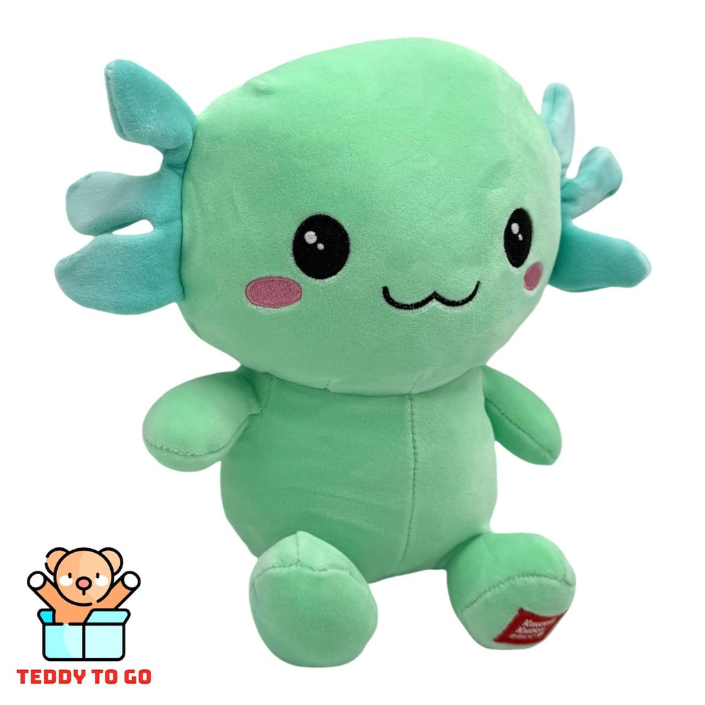 Kawaii Kuties Axolotl groen knuffel zijaanzicht