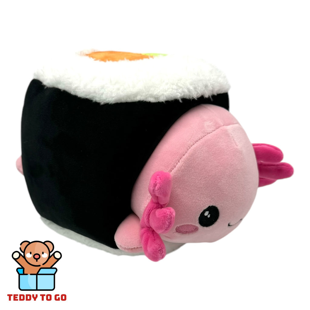 Kawaii Kuties Sushi Roll Axylotl knuffel zijaanzicht