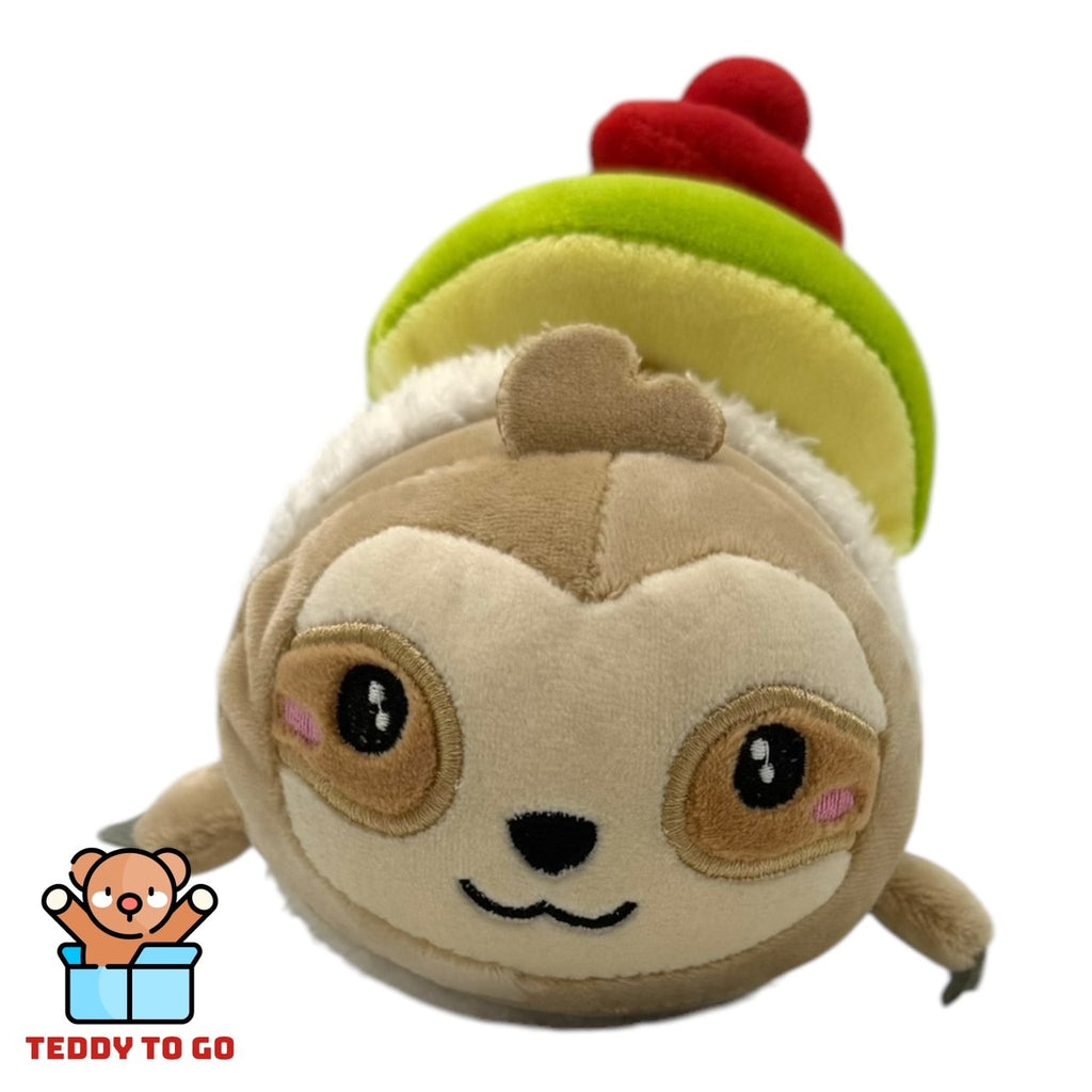 Kawaii Sushi Roll Luiaard knuffel voorkant