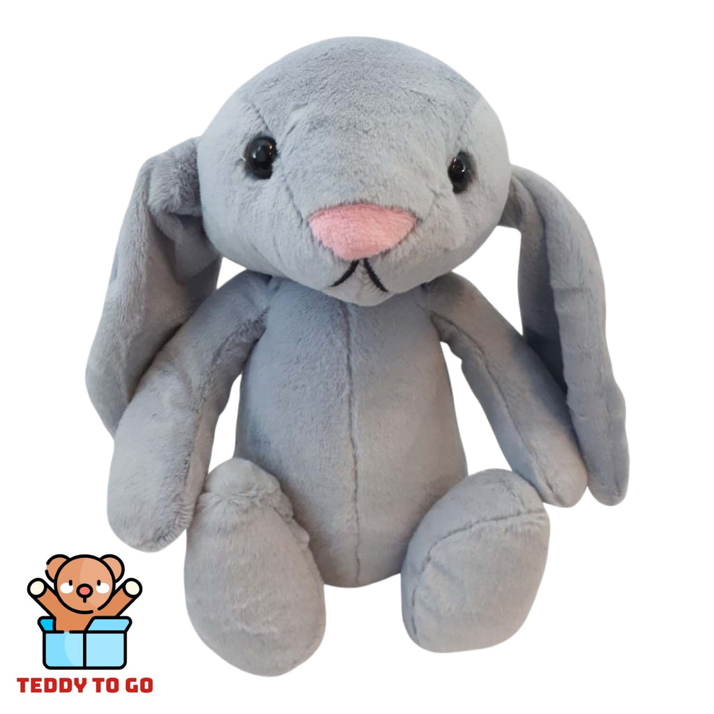 Konijn knuffel grijs