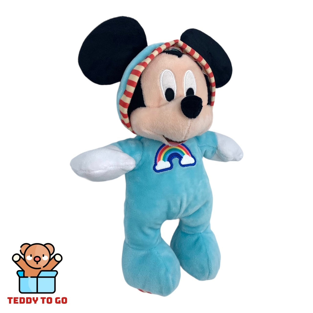 Disney Mickey Mouse in pyjama knuffel zijaanzicht