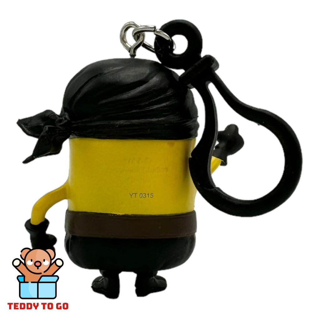 Minion bagclip sleutelhanger achterkant