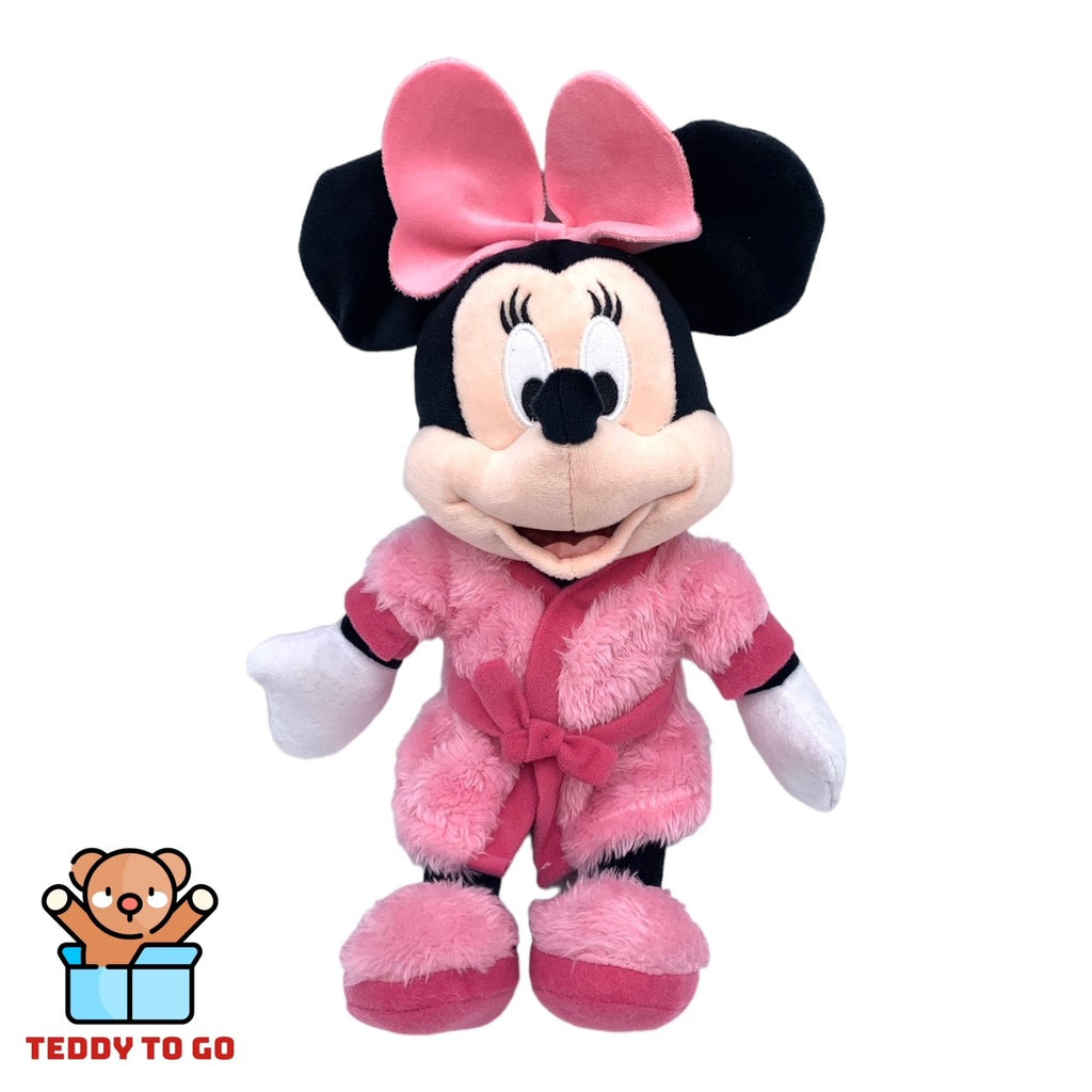 Disney Minnie Mouse in badjas knuffel voorkant