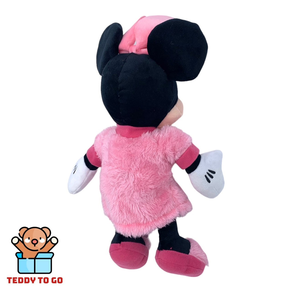 Disney Minnie Mouse in badjas knuffel achterkant