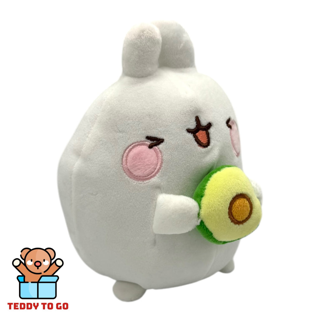 Molang met Avocado knuffel zijaanzicht