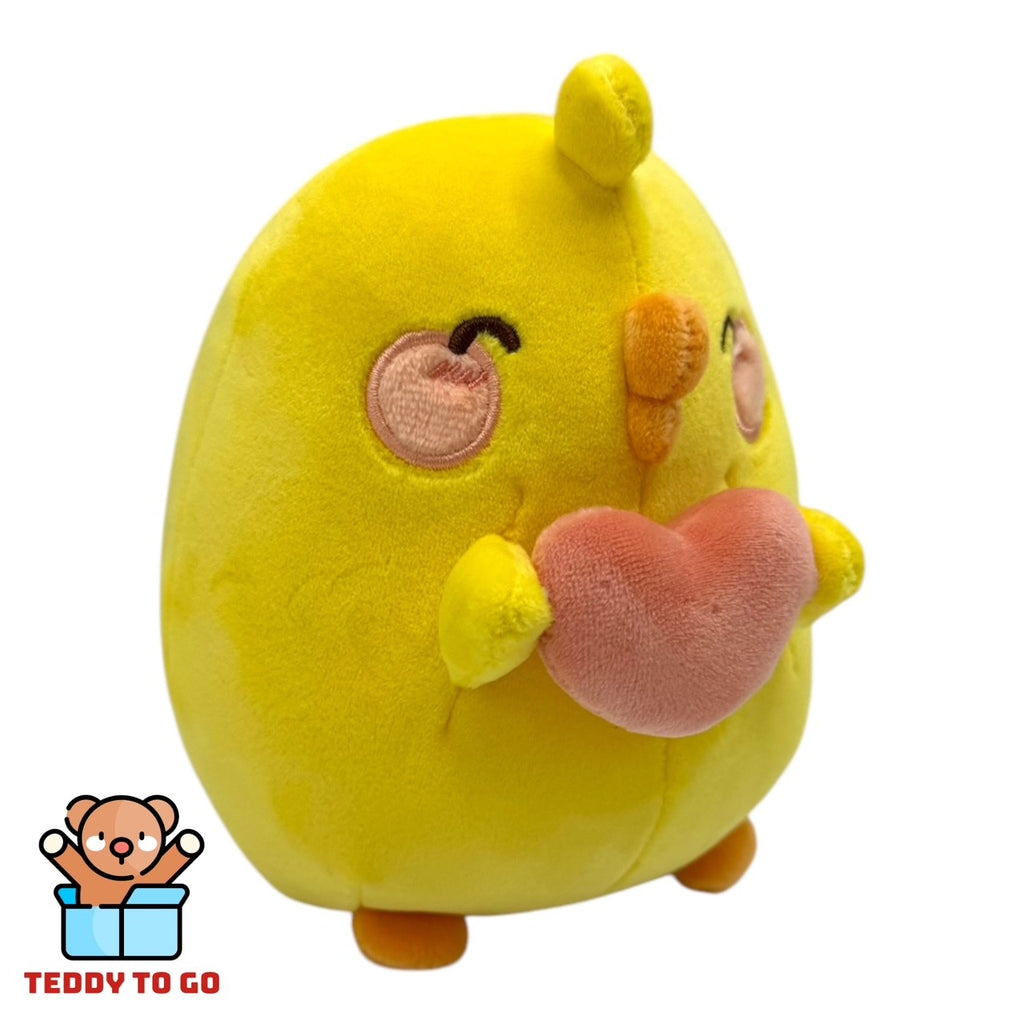 Molang Piu Piu met Hart knuffel zijaanzicht