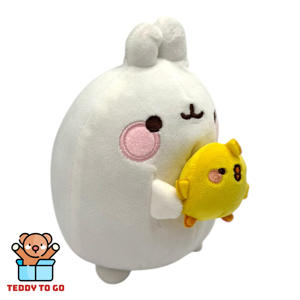 Molang met Piu Piu knuffel zijaanzicht