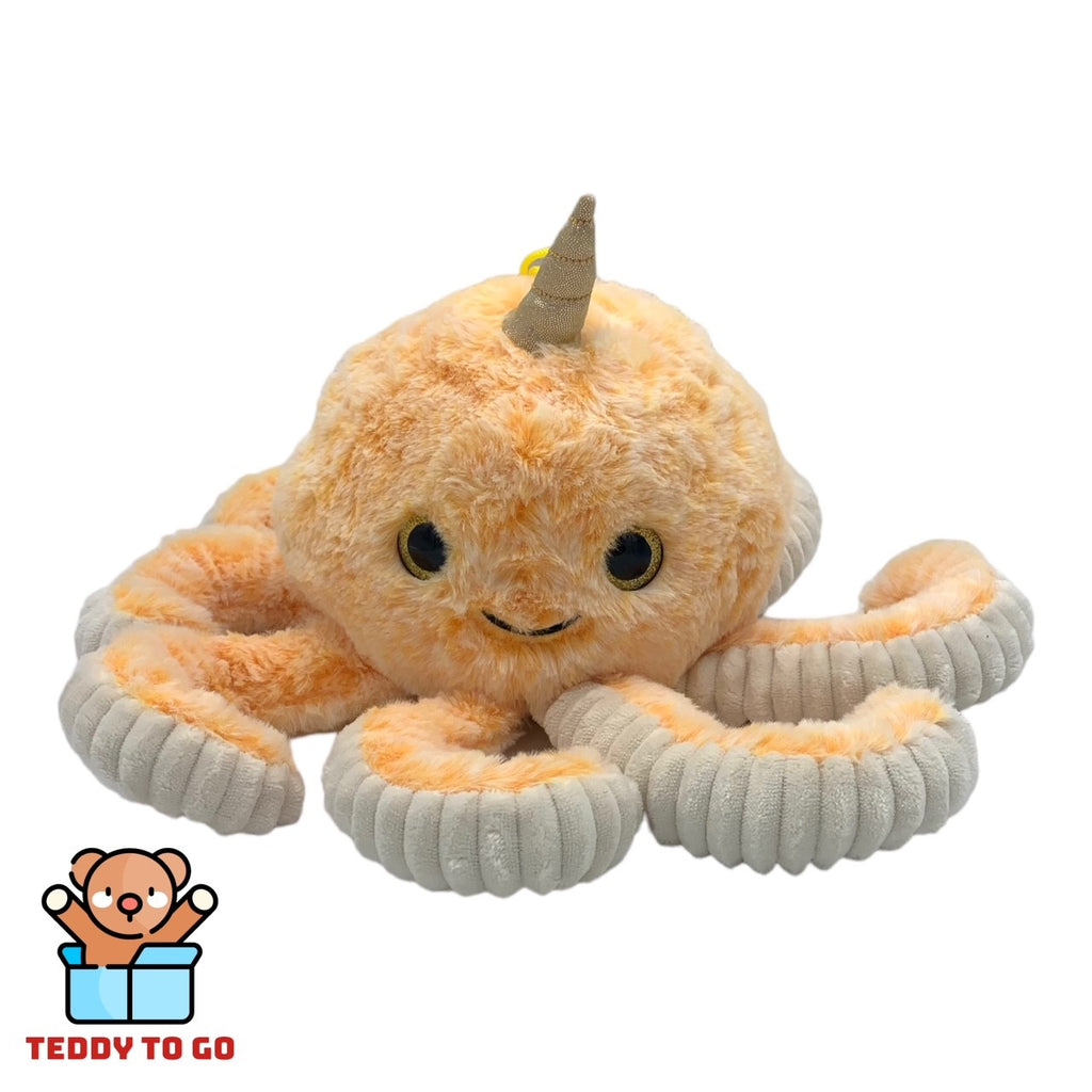 Oranje octopus knuffel voorkant
