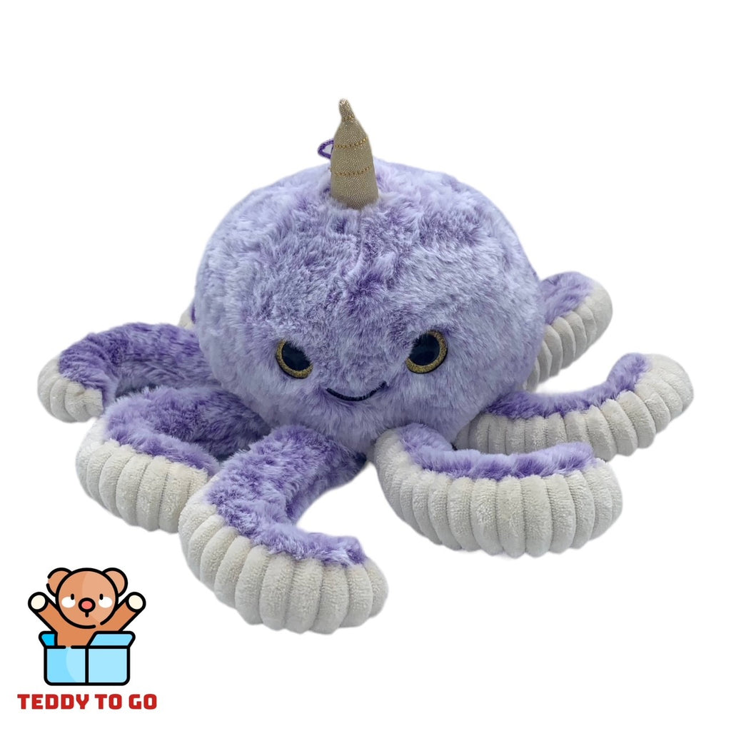 Paarse octopus knuffel voorkant