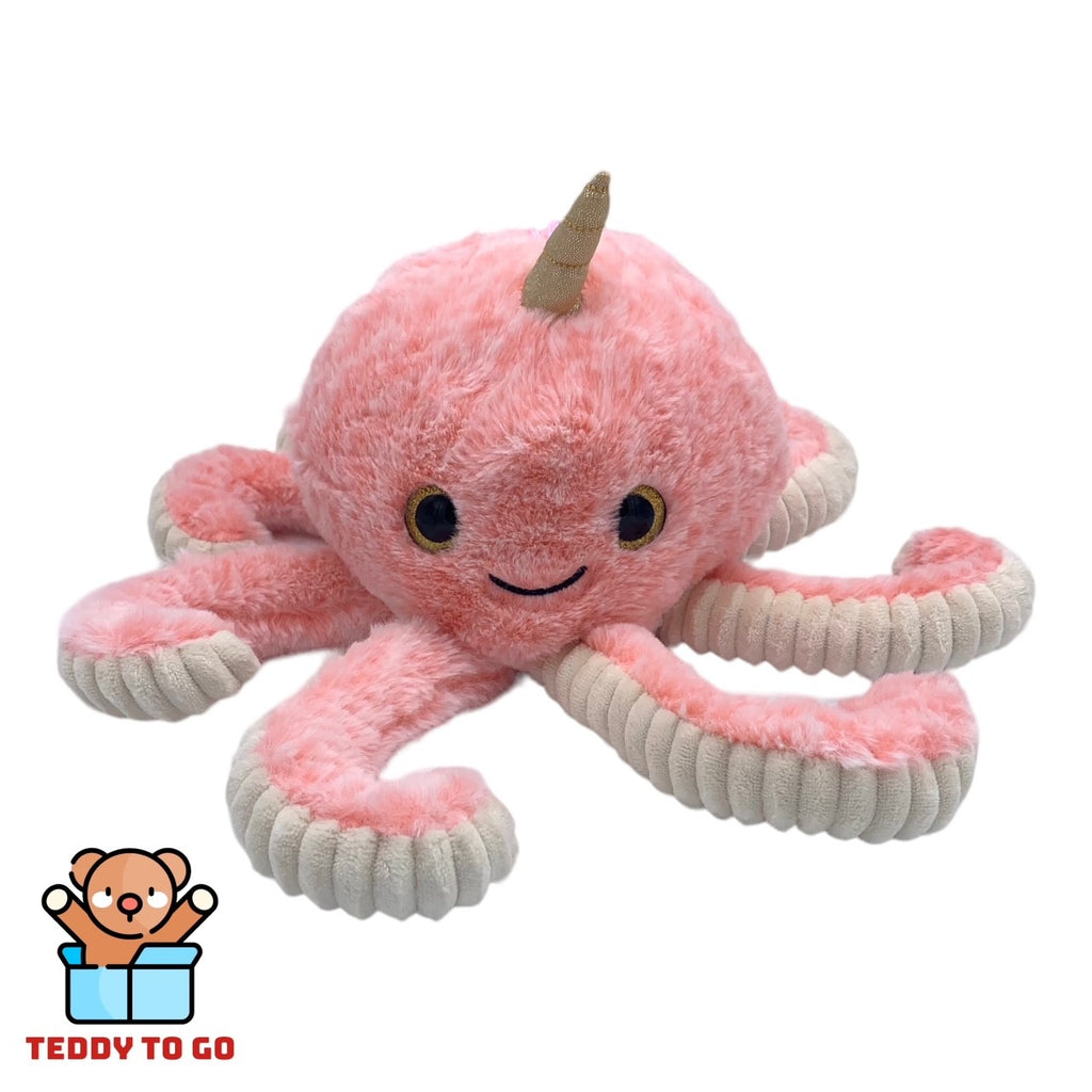 Roze octopus knuffel voorkant