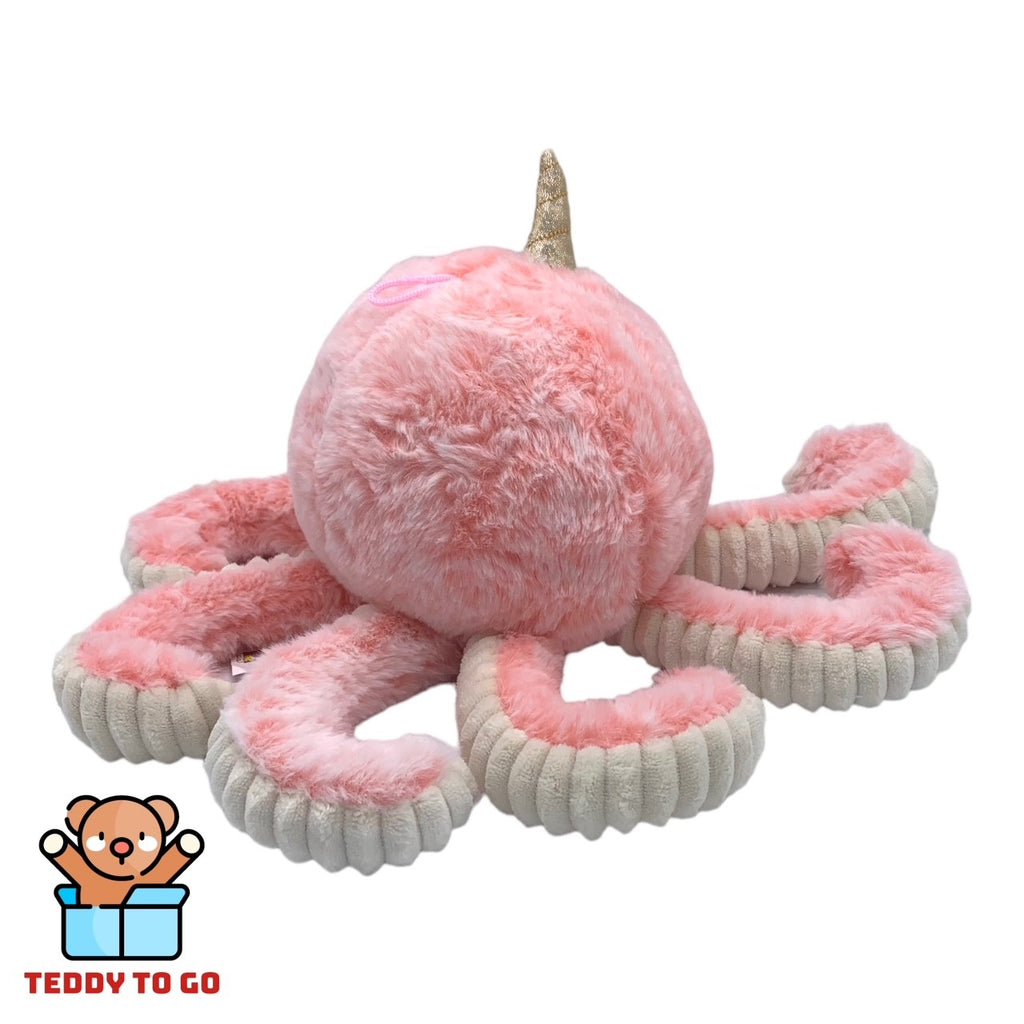 Roze octopus knuffel achterkant