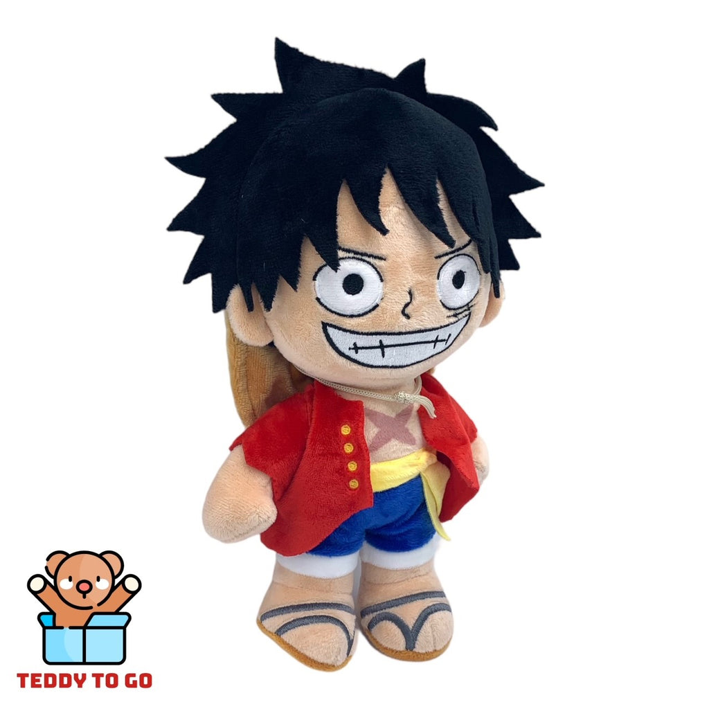One Piece Monkey D. Luffy knuffel zijaanzicht