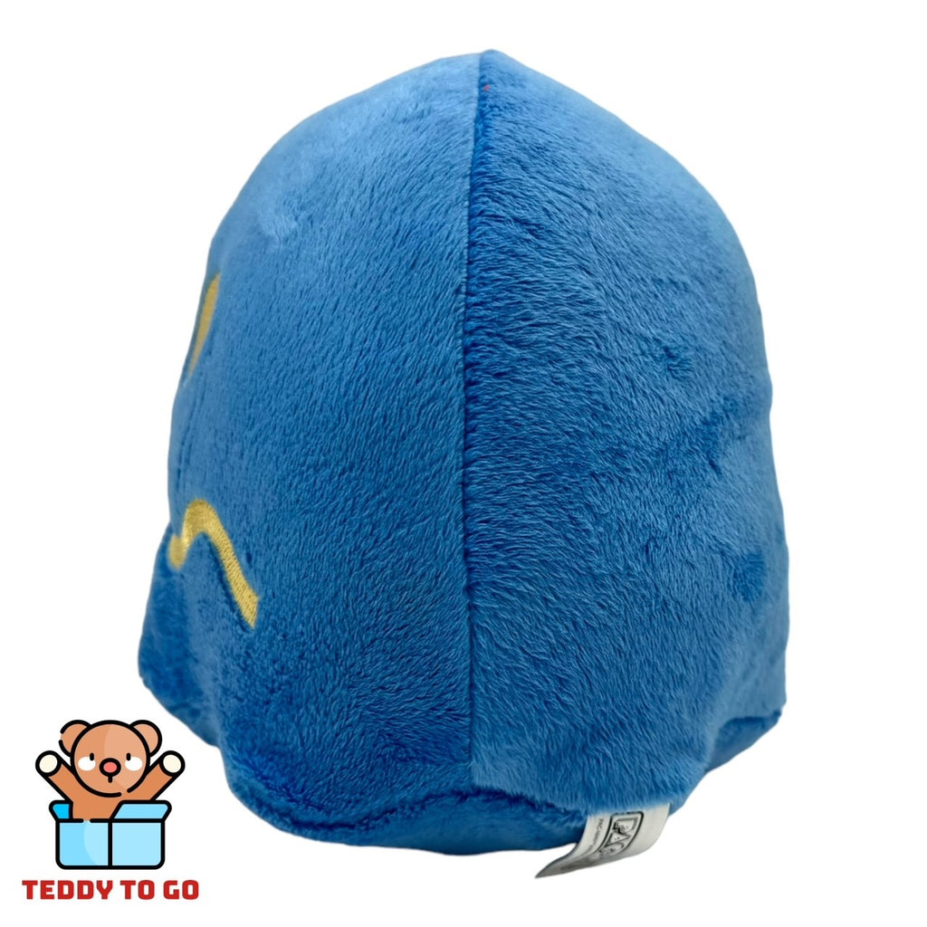 Pac-Man Donkerblauwe Spook knuffel zijkant