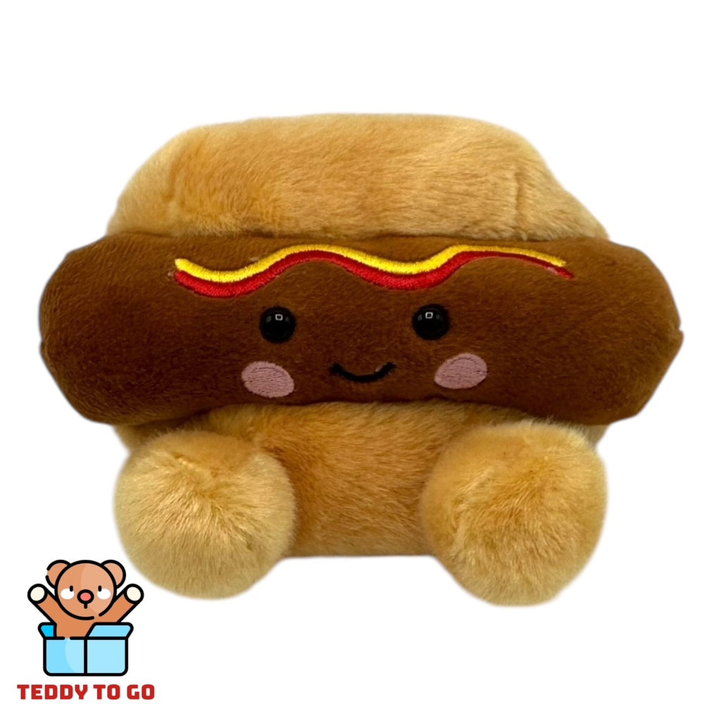 Palm Pals Hotdog knuffel 13 cm voorkant