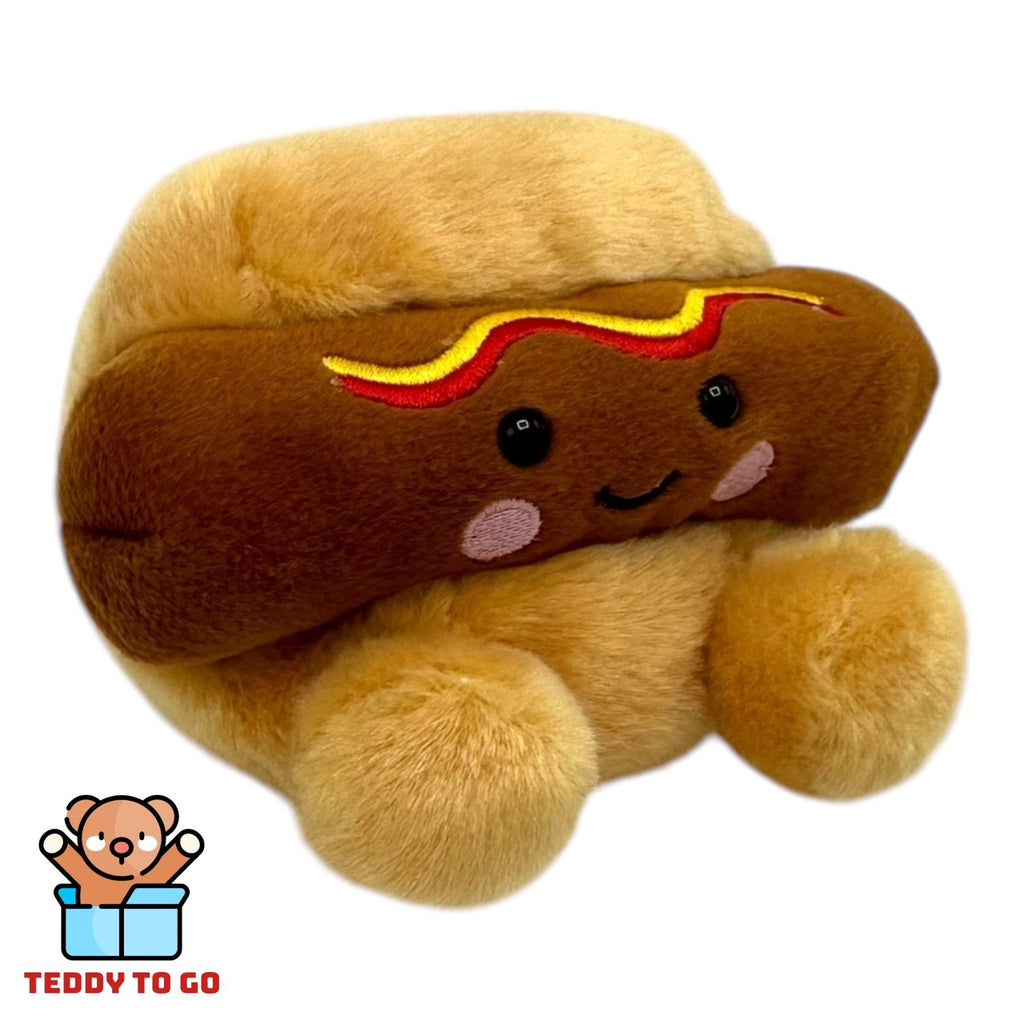 Palm Pals Hotdog knuffel 13 cm zijaanzicht