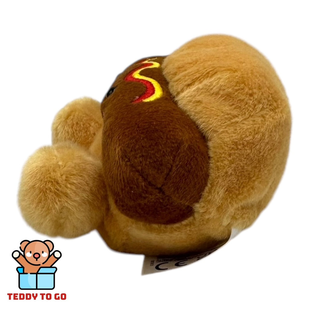 Palm Pals Hotdog knuffel 13 cm zijkant