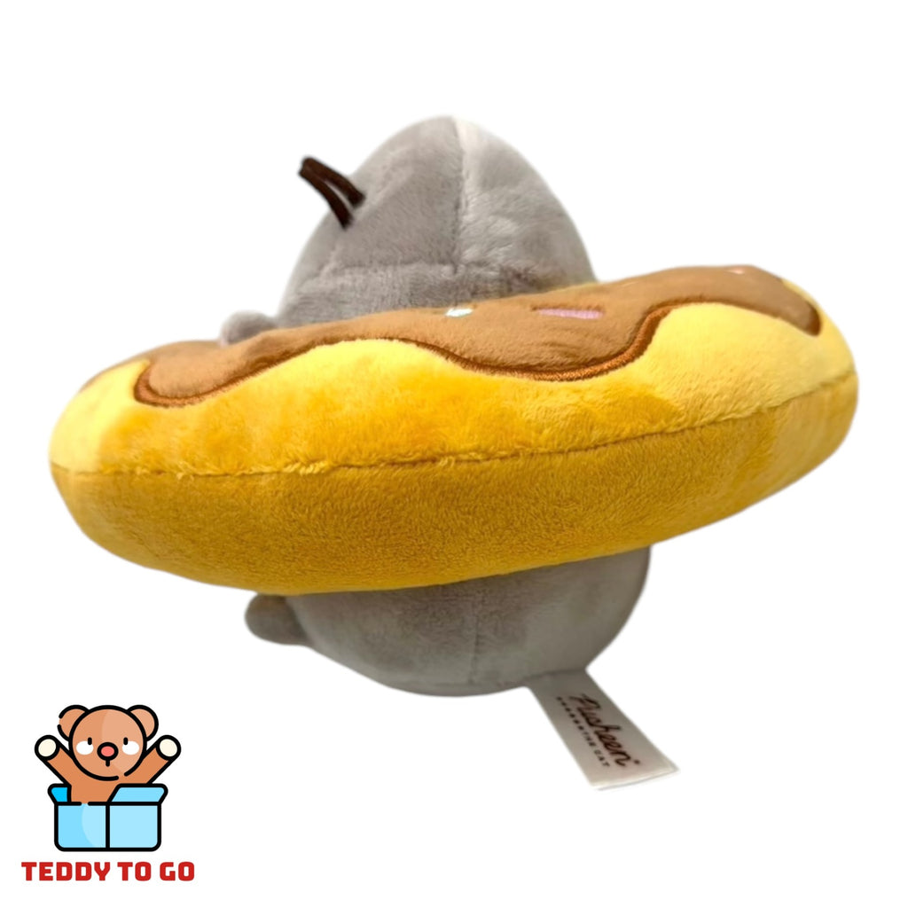 Pusheen the Cat in Chocolade Donut knuffel zijkant