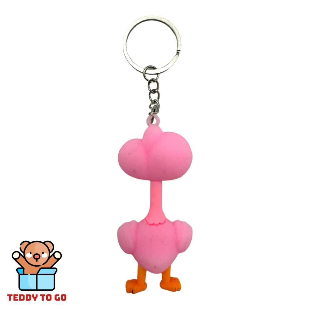Flamingo sleutelhanger achterkant