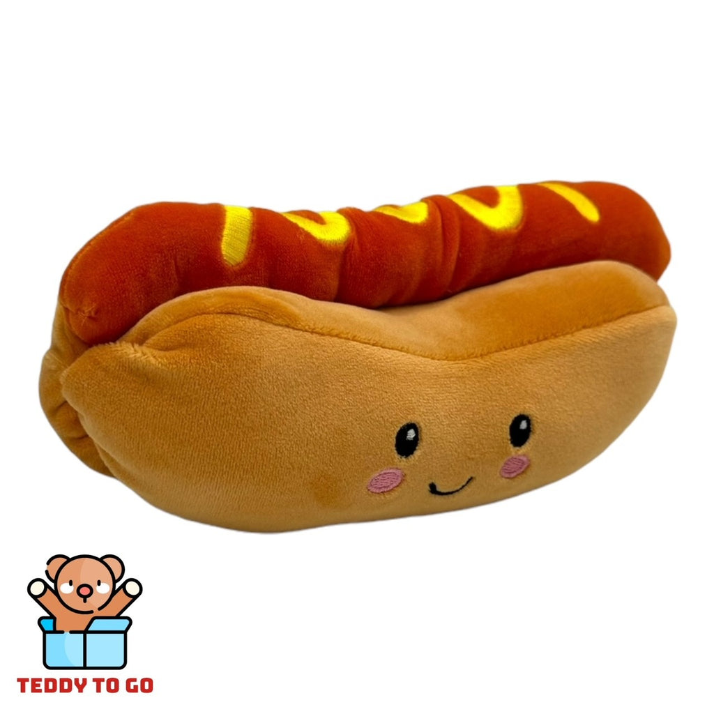 Softlings Foodies Frankie de Hotdog knuffel zijaanzicht