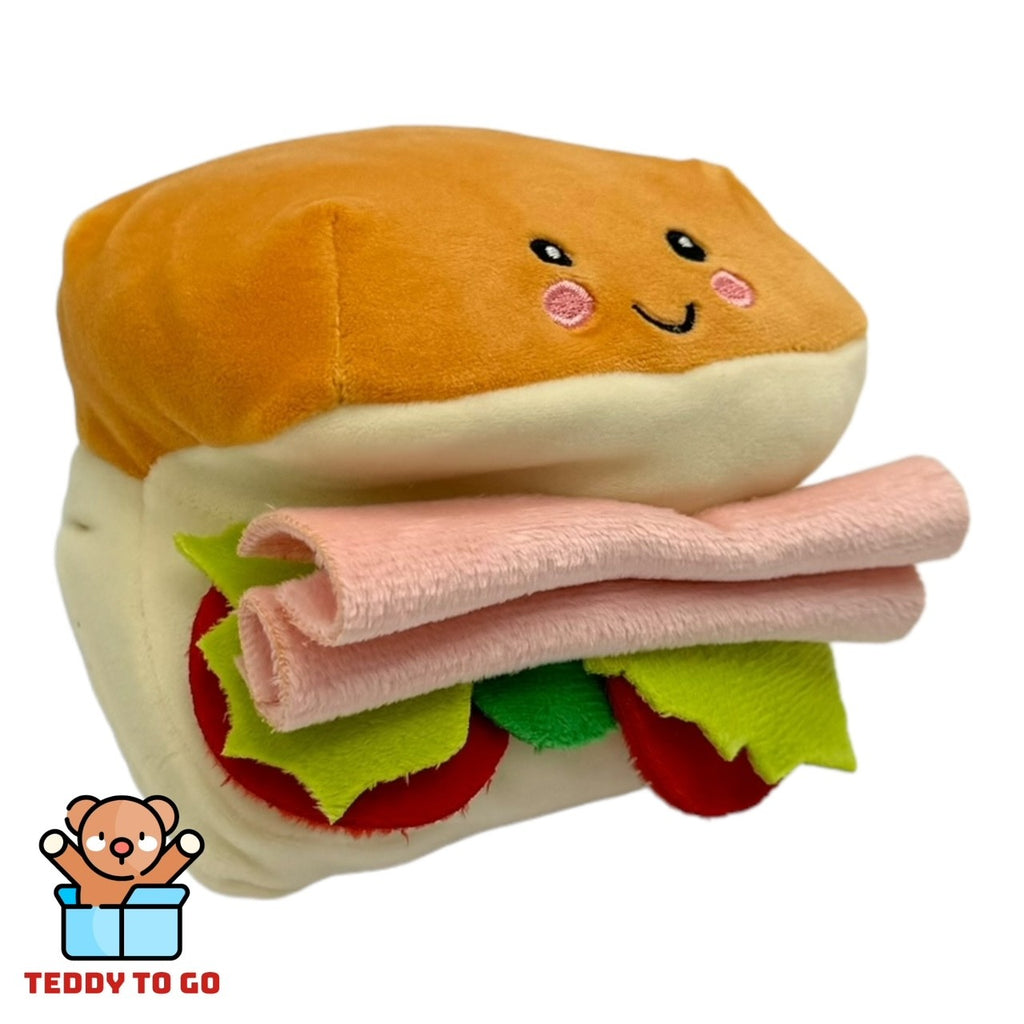 Softlings Foodies Sarnie de Sandwich knuffel zijaanzicht