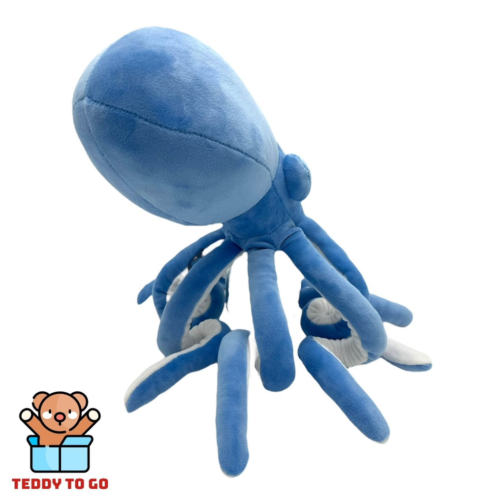 Octopus knuffel blauw achterkant