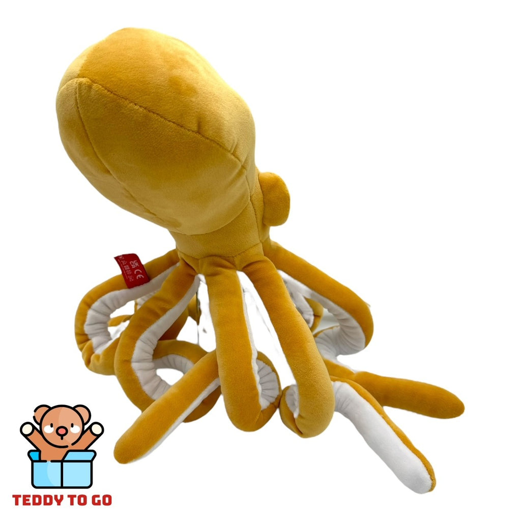 Octopus knuffel oranje achterkant