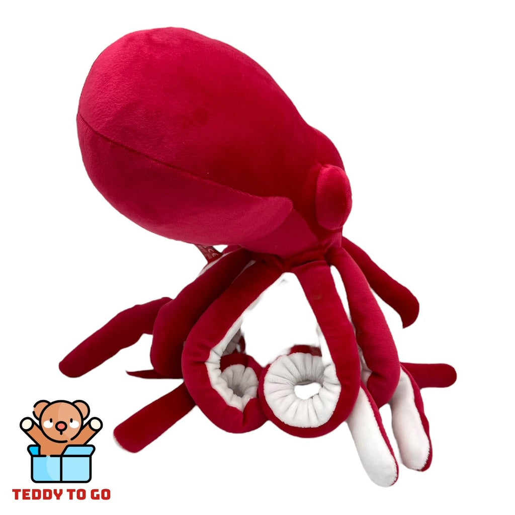 Octopus knuffel rood achterkant
