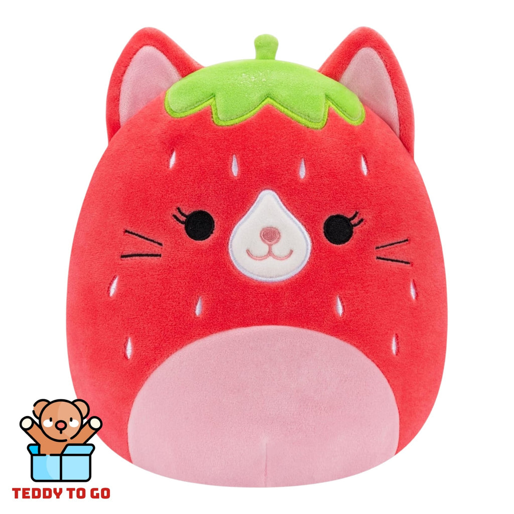 Squishmallows Olma Strawberry Cat knuffel