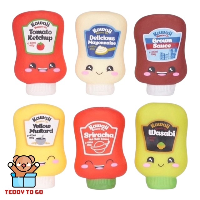 Kawaii Foodiez Sauce Co. Squishy Toy assortment