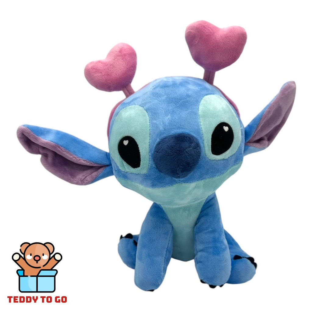 Disney Stitch met Hartjes knuffel voorkant