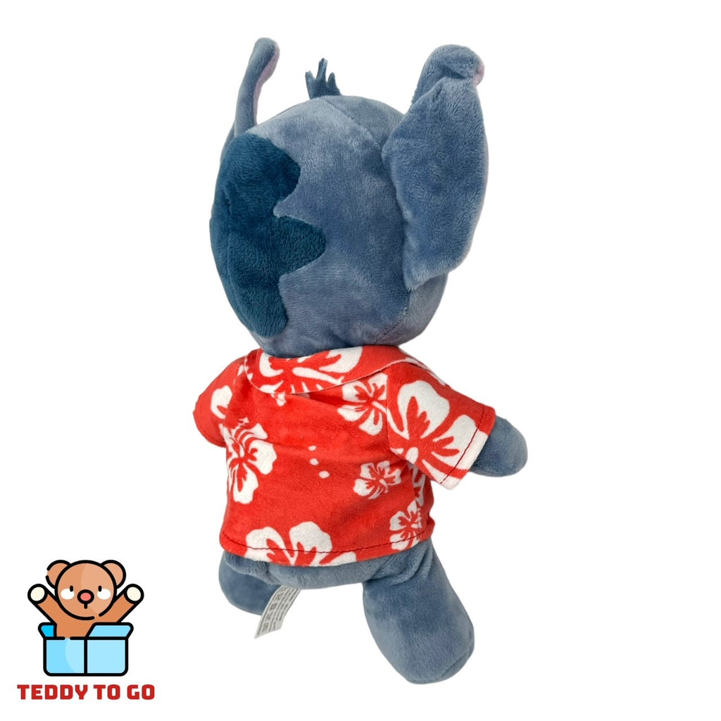 Disney Stitch met rood Hawaii shirt knuffel achterkant