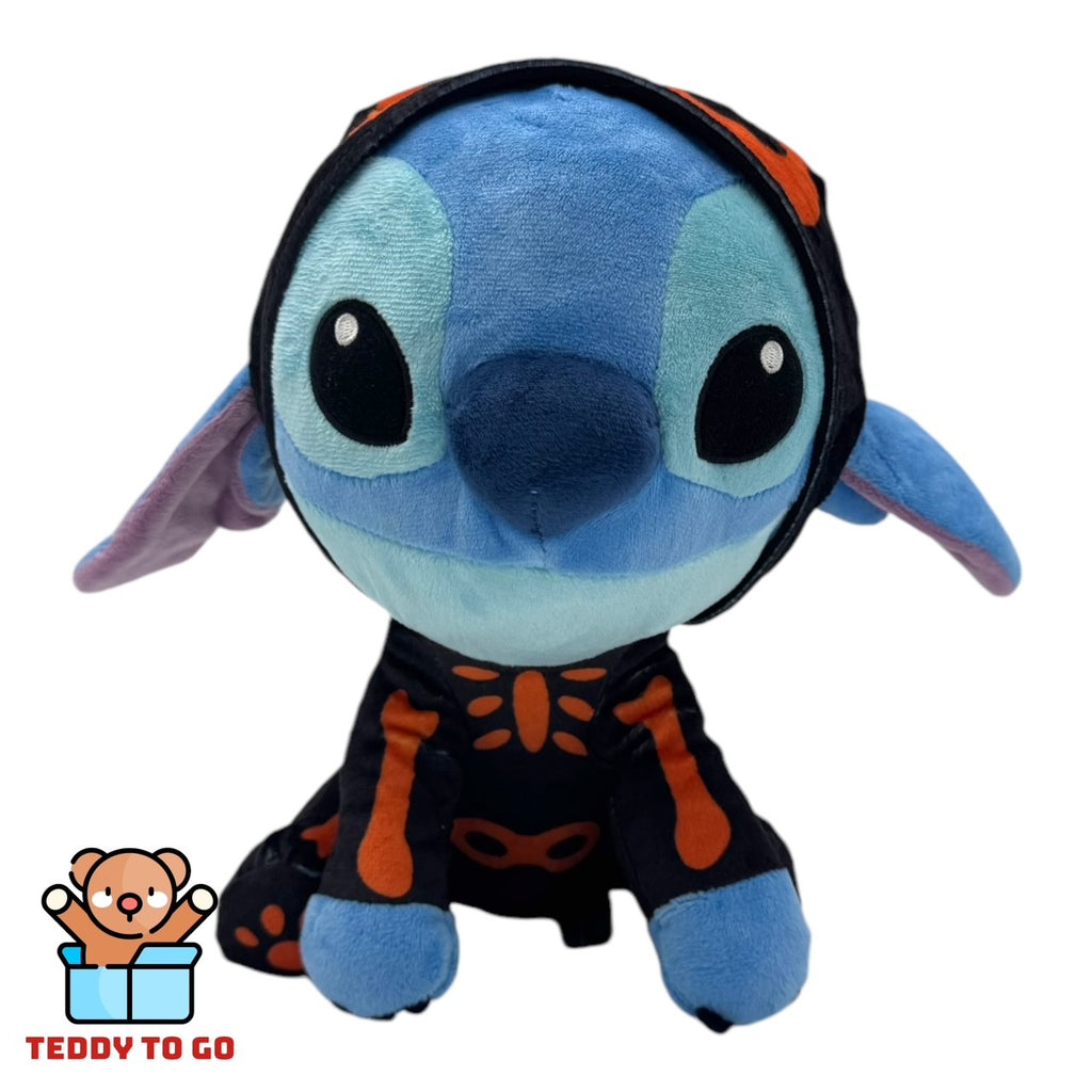 Disney Stitch in Skelet kostuum knuffel voorkant