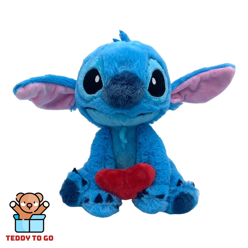 Disney Stitch met Hartje knuffel voorkant