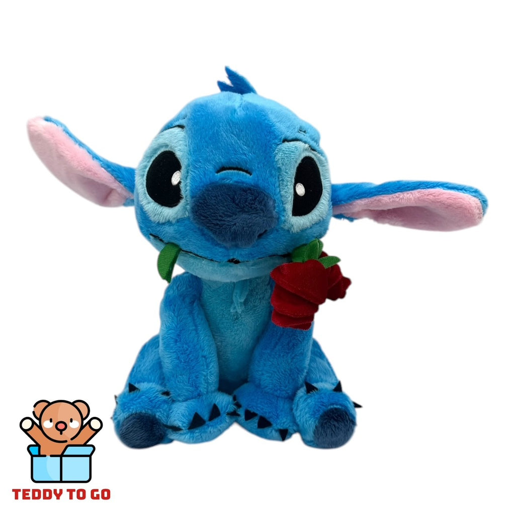 Disney Stitch met Rozen knuffel voorkant