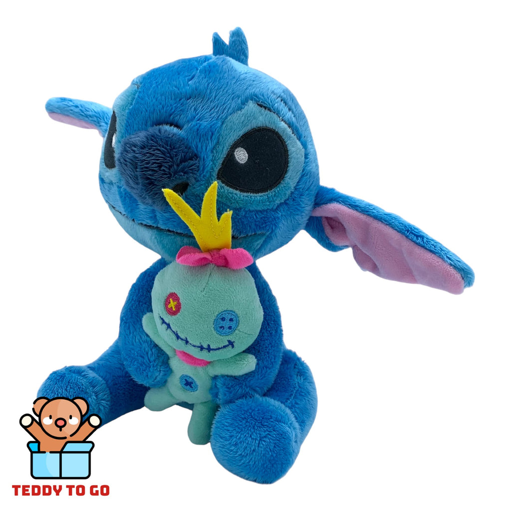 Disney Stitch met Scrump knuffel zijaanzicht