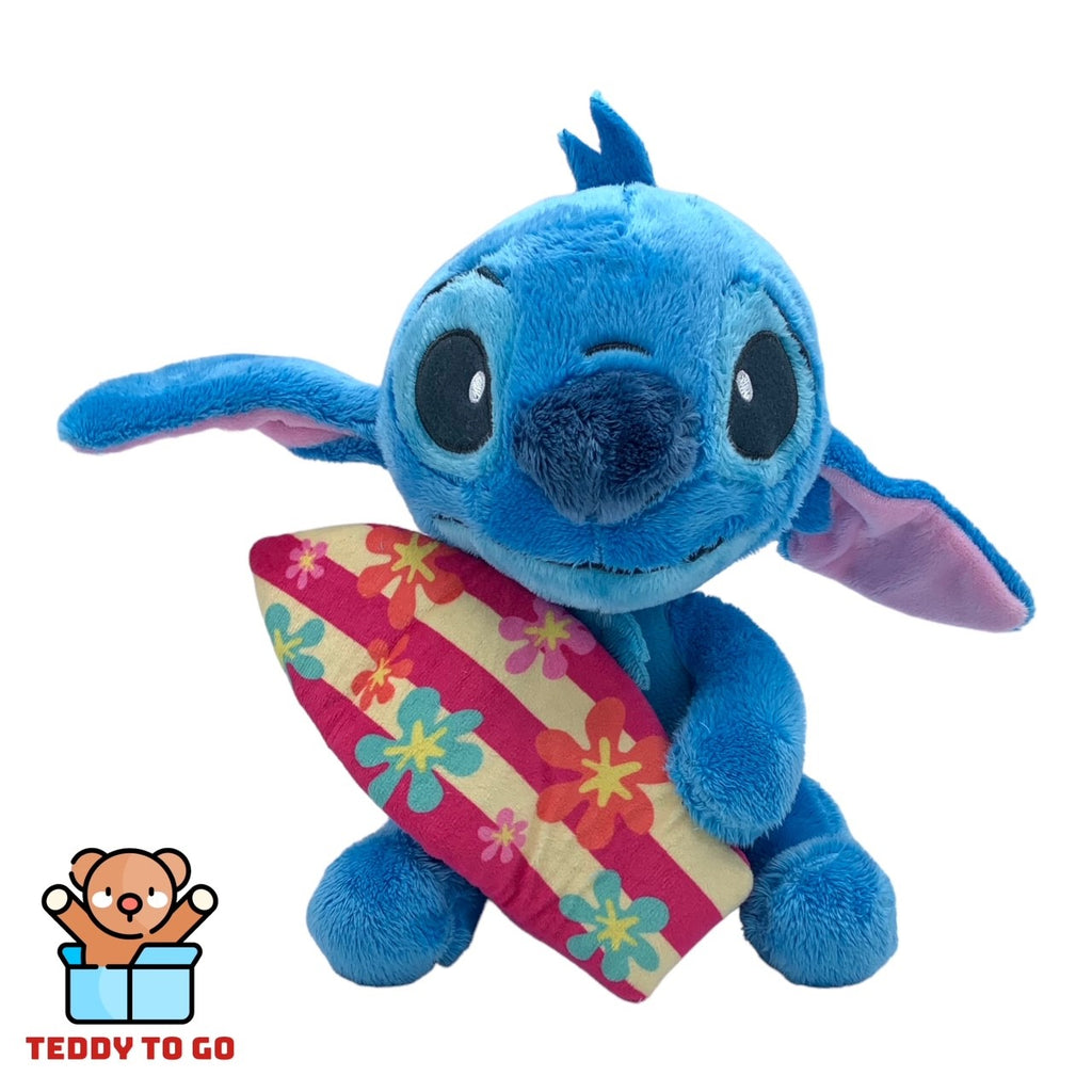 Disney Stitch met surfboard knuffel voorkant