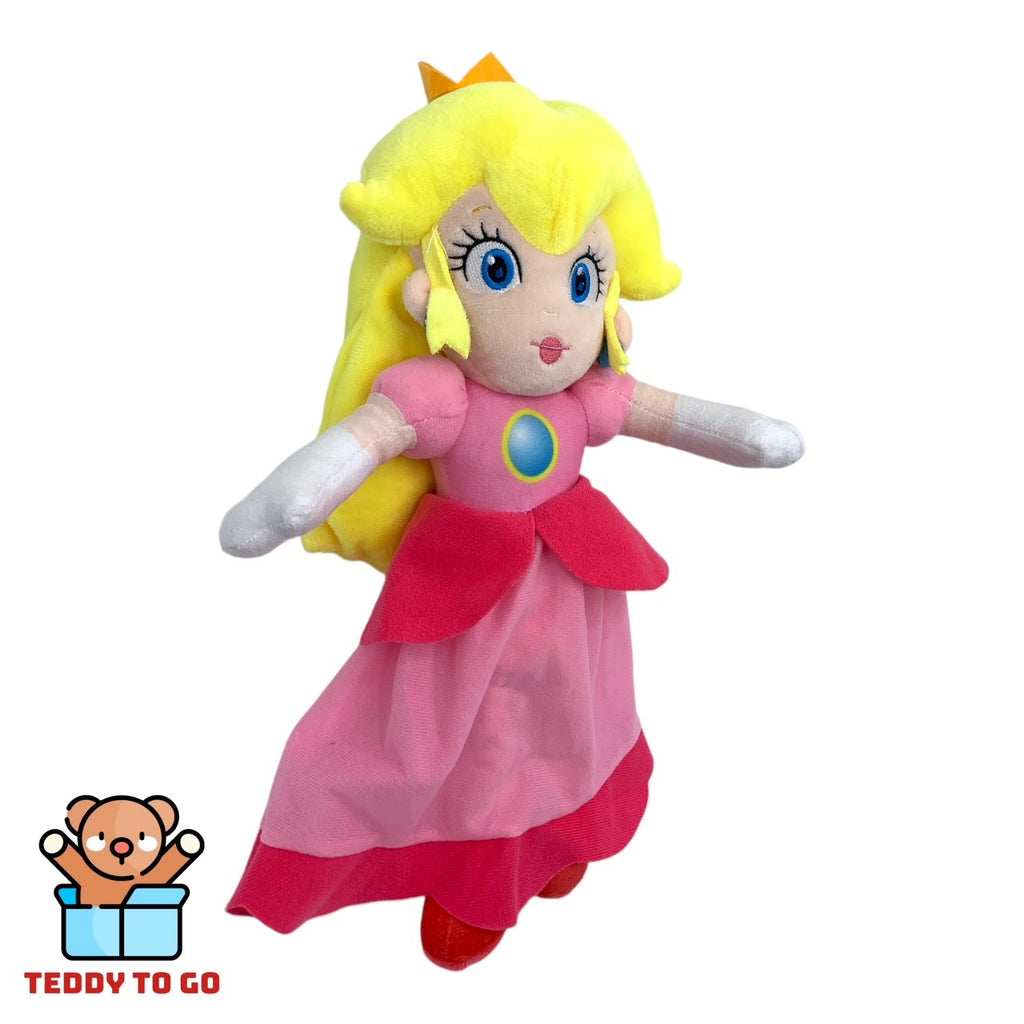 Super Mario Princess Peach knuffel zijaanzicht