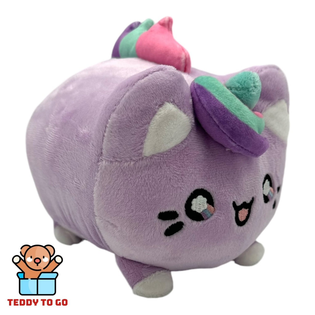 Tasty Peach Lavender Meowchi knuffel zijaanzicht