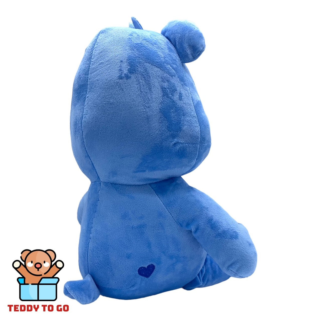 Blauwe Troetelbeer knuffel achterkant