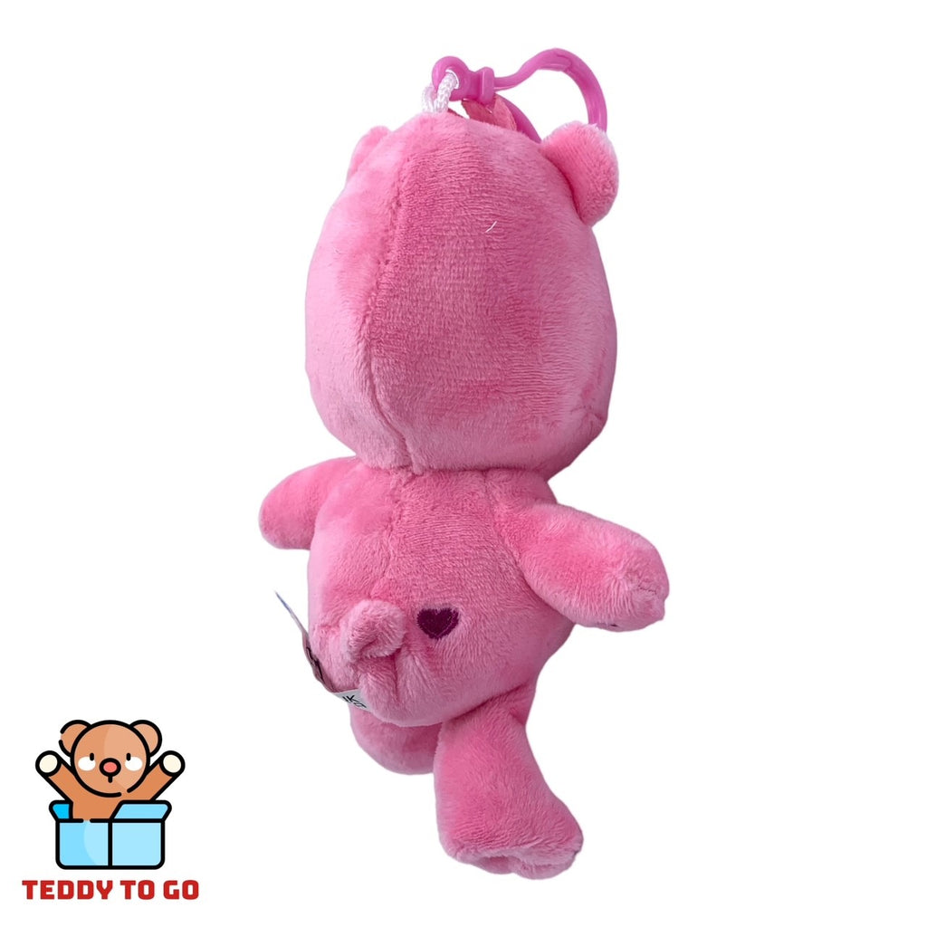 Roze Troetelbeer Bagclip knuffel achterkant